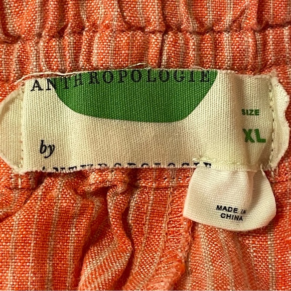 ANTHROPOLOGIE NWOT Beachcomber Embroidered Linen Shorts in Coral - Picture 5 of 6